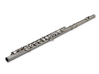 Naklejka premium Flute Isolated on White