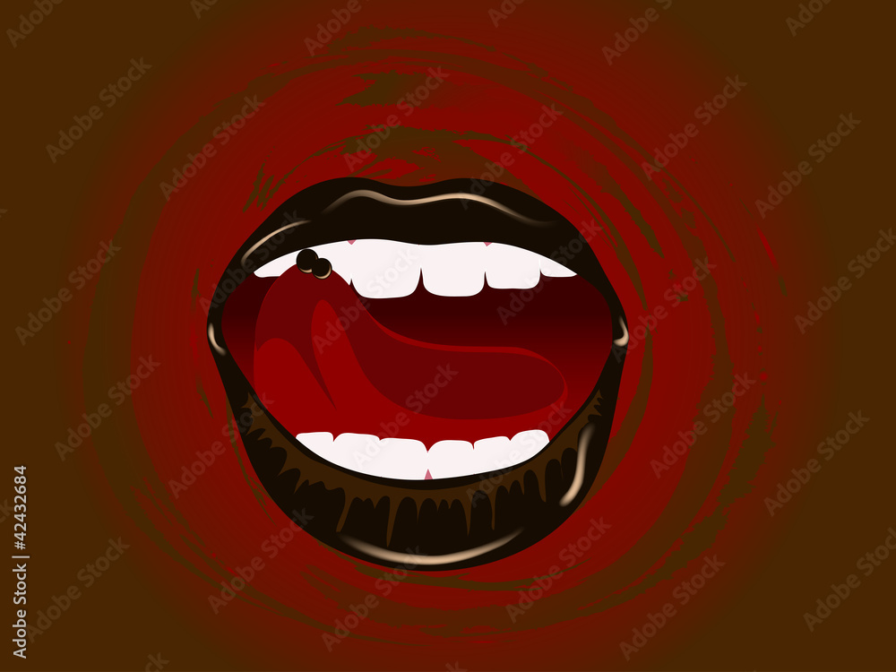 Sticker chocolate lips