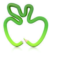 Fototapeta premium Abstract background line of colour pencil illustration