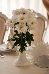 tableware set service with flowers