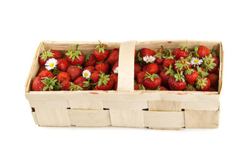 fresh strawberry in basket