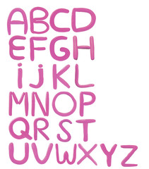 colorful clay sculpture alphabet a to z