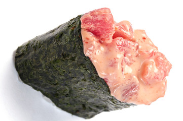 Gunkan Sushi. Spicy maguro, spicy tuna