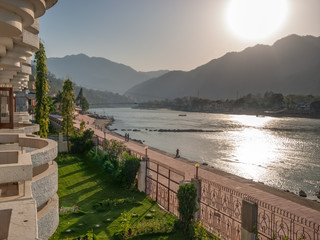 Obraz premium Panorama view of the Holy Ganges river