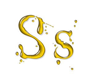 Vector fluid oil letter