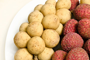 Longkong and Lichee , thai fruit