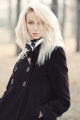 Blonde woman portrait