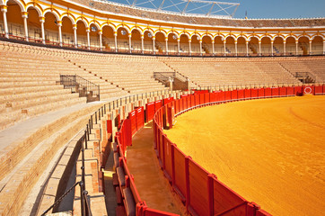 The bull arena of Seville, Spain