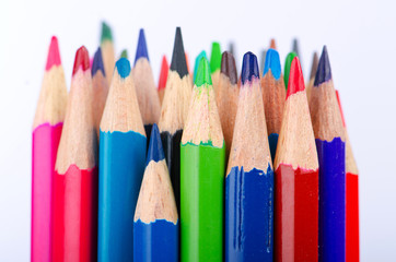 Colour pencils in creativity concept