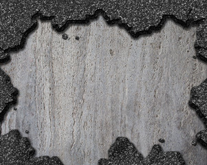 damaged asphalt hole background