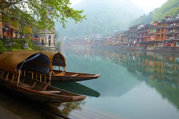 Selbstklebende Fototapete China Alte chinesische traditionelle Stadt