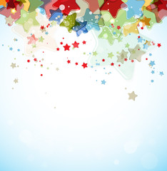 abstract color stars vector background