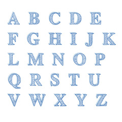 Abc – gemalte Grossbuchstaben
