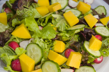 Salad with mango
