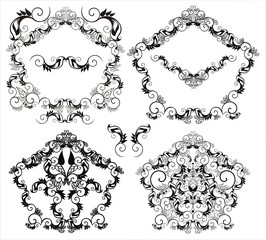vector graphic ornamental frames and decorative elements