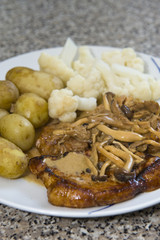 Pork and mushroom
