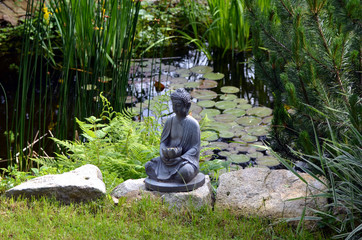 Gartenteich Buddha