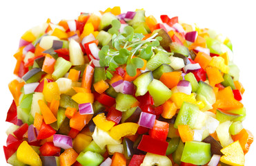 Young Mustard Green and Peppers