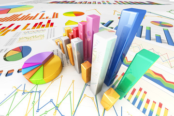 Graph diagram pie chart 3d