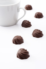 チョコレートとコーヒーカップ