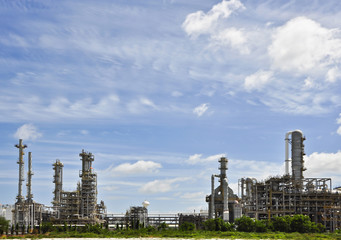 Chemical industrial with light of blue sky 