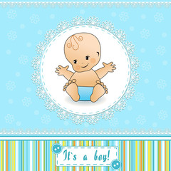 Baby Shower card. Vector illustration.