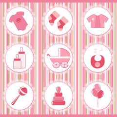 Baby labels. Design element