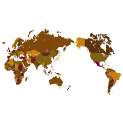 Behangcirkel 世界地図　世界　地図 © J BOY