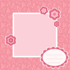 Pink baby background.