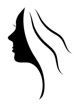 Beautiful  silhouette of young woman