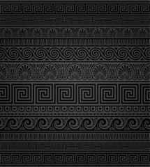 Seamless Greek ornamental borders