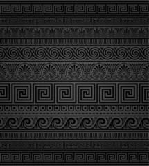 Seamless Greek ornamental borders