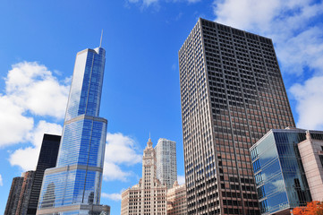 Fototapeta na wymiar Chicago skyscrapers