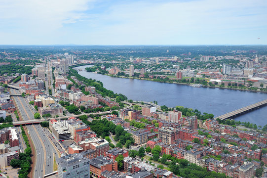 Boston City Aerial View