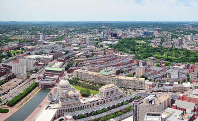 Obraz premium Boston city aerial panorama