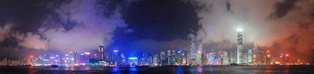 Fototapeta na wymiar Hong Kong skyline panorama