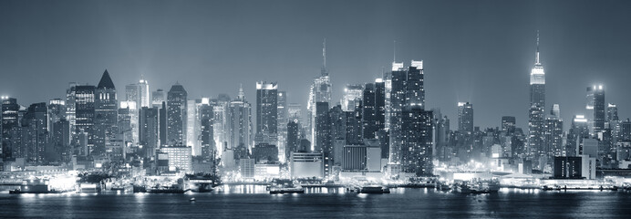 New York City Manhattan black and white - obrazy, fototapety, plakaty