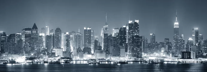 Foto op Plexiglas New York City Manhattan zwart-wit © rabbit75_fot