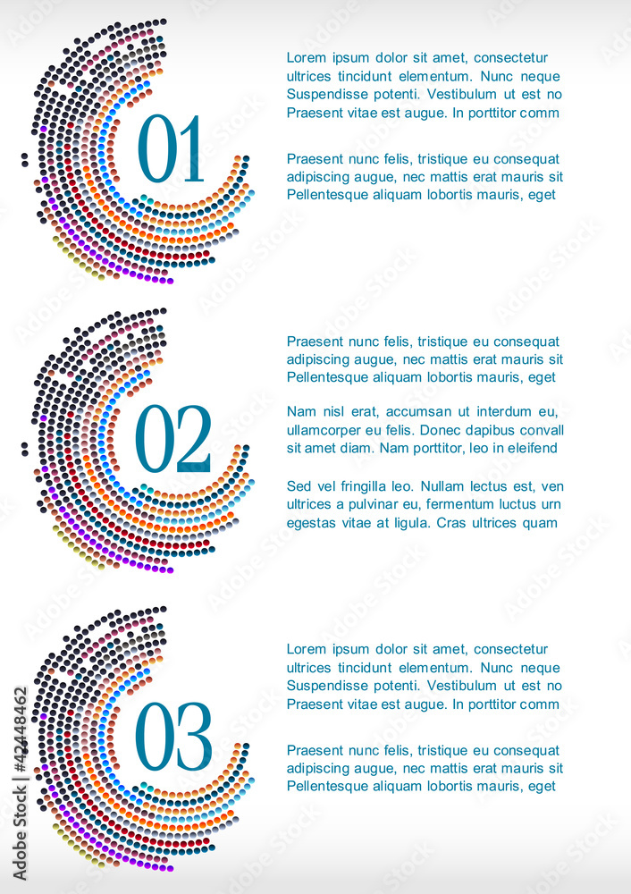 Poster vector progress template with abstract mosaic