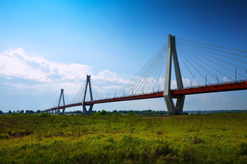 Obraz premium Murom bridge through Oka River