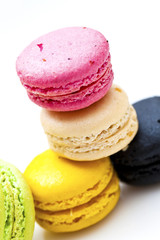 Colorful macarons dessert