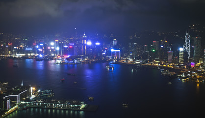 Fototapeta na wymiar Hong Kong skyline at night