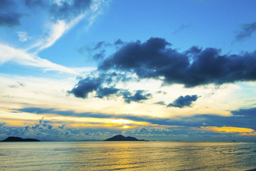 Sunset coast in Hong Kong