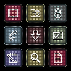 White icons on color buttons 6