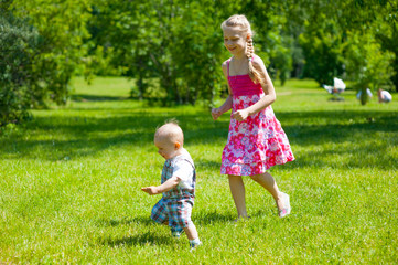 Fototapeta premium Children playing