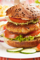 Vegetarian soy burger