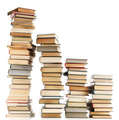 old books isolated on white