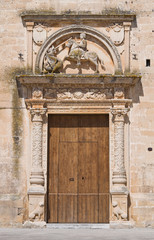 Mother Church of St. Giorgio. Melpignano. Puglia. Italy.