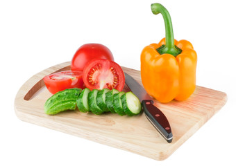Vegetables on cutting board