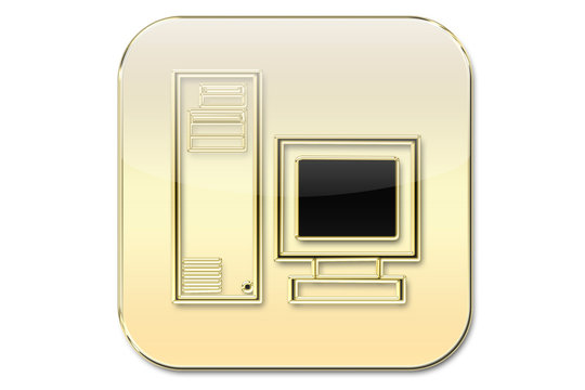 Bot&oacute;n oro ordenador
